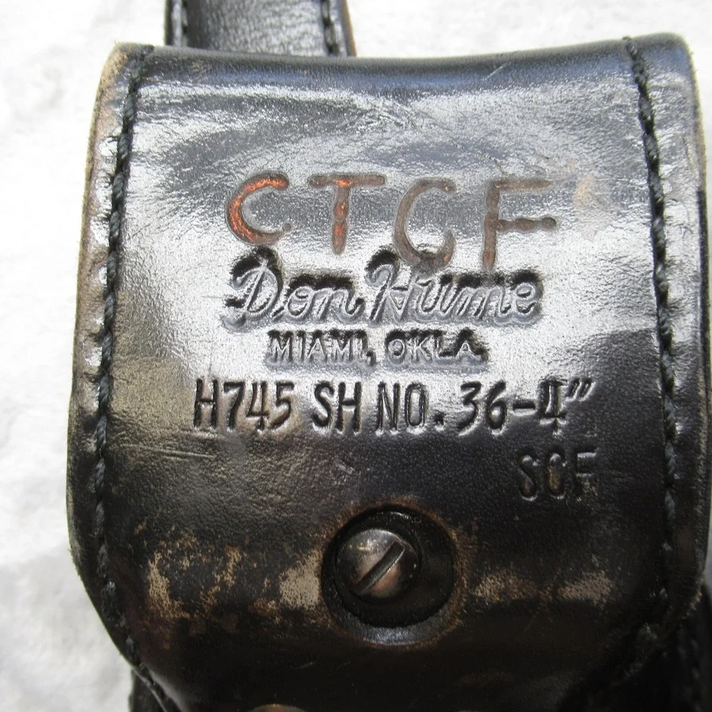 2 Pc Don‎ Hume Black Leather Double Magazine Holder Officer Duty H-745-4